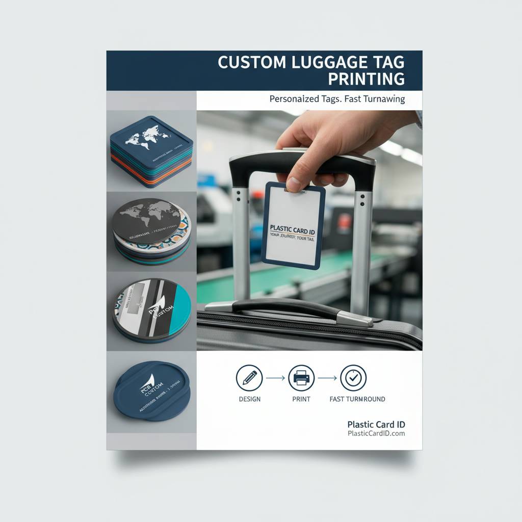 Custom Luggage Tag Printing at Plastic Card ID